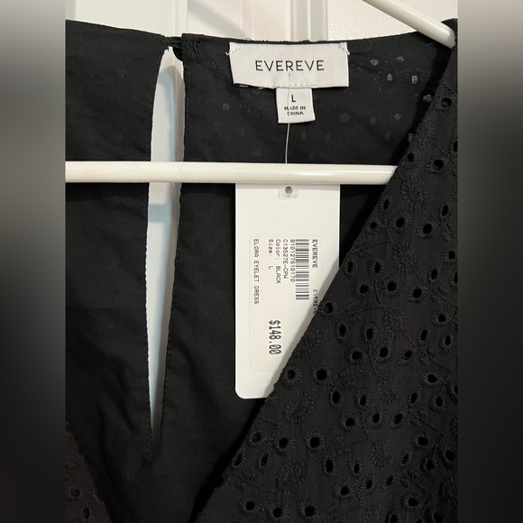 Evereve, black eyelet dress, size large. - Picture 3 of 3